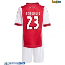 Maglie da calcio Ajax Steven Berghuis #23 Prima Maglia Bambino 2025-26 Manica Corta + Pantaloni corti)